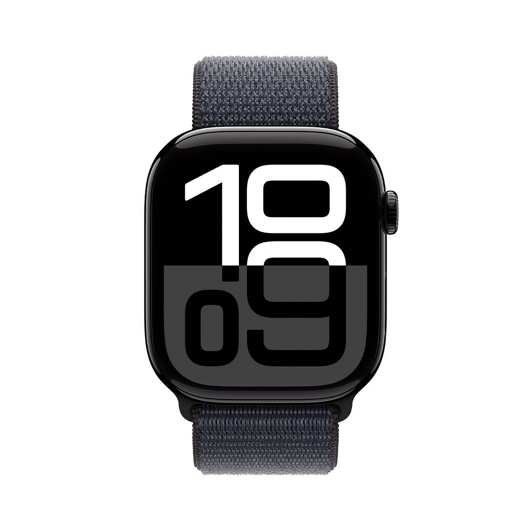 Apple Watch Series 10 GPS 46mm Jet Black Aluminium Case with Ink Sport Loop|MWWR3QA/A