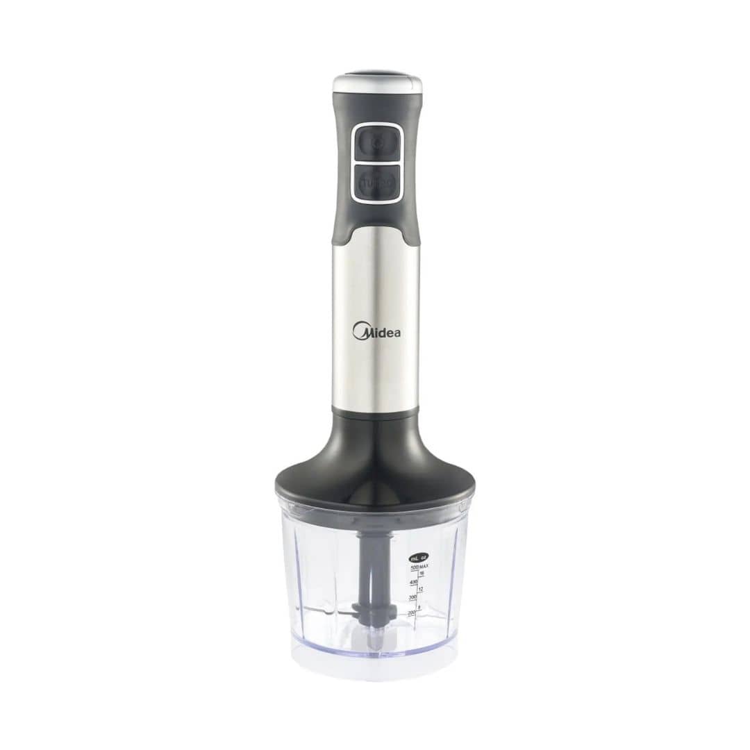 Midea Hand Blender | 1000W Stainless Steel | 5-in-1 with Chopper, Masher, Whisk | Baby Food, Soups, Salads & More | MJ-BH1001W