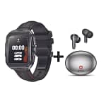 Alps 2 Black Silicon Smart Watch with victor 3 black Wireless Earbuds Wearables & Smart Watches Shop Online at Dubai Offers 3