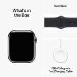 Apple Watch Series 9 GPS + Cellular 41mm Graphite Stainless Steel Case with Midnight Sport Band Wearables & Smart Watches Shop Online at Dubai Offers 9