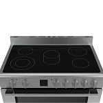 BOSCH Ceramic Cooker 90 cm Full electric Stainless Steel Electric Oven 8 heating modes Electronic display Flap door 5 cooking zones Appliances Shop Online at Dubai Offers 4