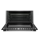 BOSCH Ceramic Cooker 90 cm Full electric Stainless Steel Electric Oven 8 heating modes Electronic display Flap door 5 cooking zones Appliances Shop Online at Dubai Offers 5