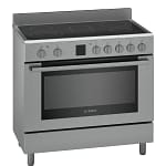 BOSCH Ceramic Cooker 90 cm Full electric Stainless Steel Electric Oven 8 heating modes Electronic display Flap door 5 cooking zones Appliances Shop Online at Dubai Offers 3