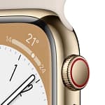 Apple Watch Series 8 GPS + Cellular 45mm Gold Stainless Steel Case with Starlight Sport Band Wearables & Smart Watches Shop Online at Dubai Offers 6