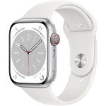 Apple Watch Series 8 GPS + Cellular 45mm Silver Stainless Steel Case with White Sport Band Wearables & Smart Watches Shop Online at Dubai Offers 5