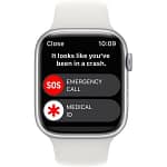 Apple Watch Series 8 GPS + Cellular 45mm Silver Stainless Steel Case with White Sport Band Wearables & Smart Watches Shop Online at Dubai Offers 9