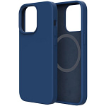 Protect iPhone 14 Pro Max Silicon Mag safe Case Blue + Tempered Glass Accessories Shop Online at Dubai Offers 3