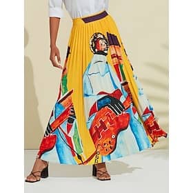 Artistic Print High Beach Skirt Clothing Shop Online at Dubai Offers