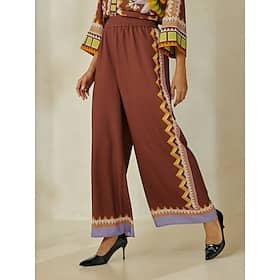 Brown Bohemia Loose Wide Leg Culottes Clothing Shop Online at Dubai Offers