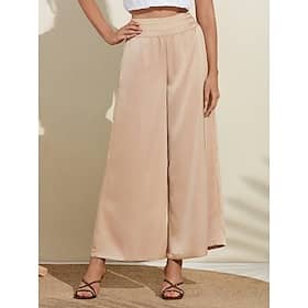 Casual Satin Wide Leg Trousers Clothing Shop Online at Dubai Offers