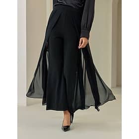 Chiffon Full Length Elegant Casual Daily Pants Clothing Shop Online at Dubai Offers