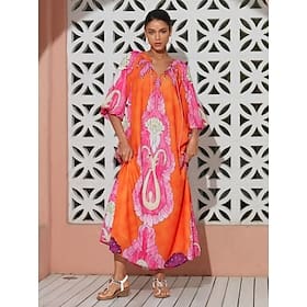 Chiffon V Neck Plant String Maxi Dress Clothing Shop Online at Dubai Offers