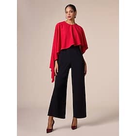 Contrast Irregular Hem Crew Neck Jumpsuit Clothing Shop Online at Dubai Offers