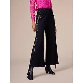 Cotton Black Tassel Wide Leg Maxi Pants Clothing Shop Online at Dubai Offers