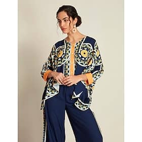 Satin Irregular Hem Magyar Sleeve V Neck Blouse Blouses Shop Online at Dubai Offers