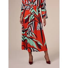 Satin Ruched Printing Elegant Midi Skirt Clothing Shop Online at Dubai Offers