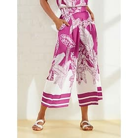 Satin Vacation Full Length Trousers Clothing Shop Online at Dubai Offers