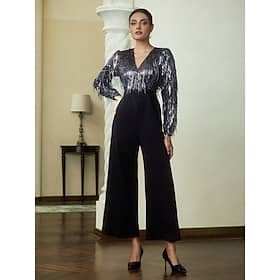 Sequin Fringe Wide Leg Jumpsuit Clothing Shop Online at Dubai Offers