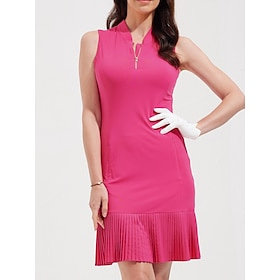 Women’s Golf Dress Navy Rose Red Sleeveless Lightweight Dress Ladies Golf Attire Clothes Outfits Wear Apparel Clothing Shop Online at Dubai Offers