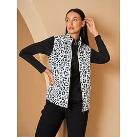 Women’s Golf Jacket Black White Sleeveless Vest / Gilet Ladies Golf Attire Clothes Outfits Wear Apparel Clothing Shop Online at Dubai Offers