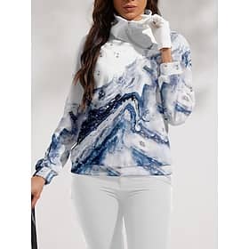 Women’s Golf Pullover Sweatshirt Blue Long Sleeve Top Fall Winter Ladies Golf Attire Clothes Outfits Wear Apparel Clothing Shop Online at Dubai Offers