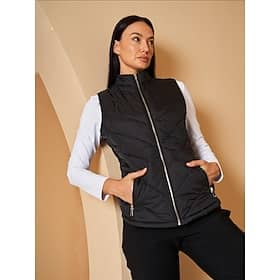 Women’s Golf Vest Black Sleeveless Top Ladies Golf Attire Clothes Outfits Wear Apparel Clothing Shop Online at Dubai Offers