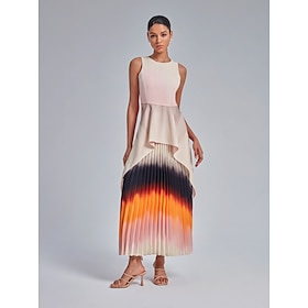 Ombre Pleated Midi Skirt Beauty & Fashion Shop Online at Dubai Offers