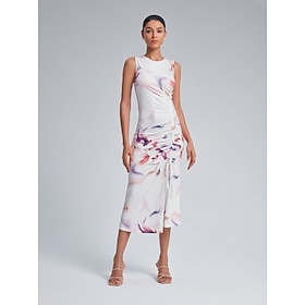 Ruched Drawstring Midi Dress Beauty & Fashion Shop Online at Dubai Offers