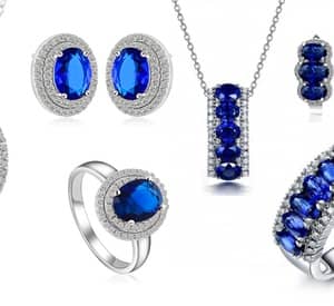 Lab-Created Sapphire Tri-Sets from AED 129 With Free Delivery Fashion & Jewelry Shop Online at Dubai Offers