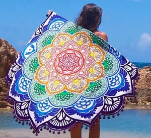 Lotus Flower Beach Blanket from AED 69 (Up to 74% Off) Furniture's & Decor Shop Online at Dubai Offers