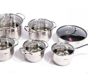 12-Piece Stainless Steel Pot Set from AED 219 Furniture's & Decor Shop Online at Dubai Offers