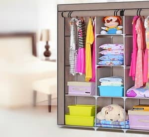 Canvas Multi-Shelved Wardrobe from AED 89 Furniture's & Decor Shop Online at Dubai Offers