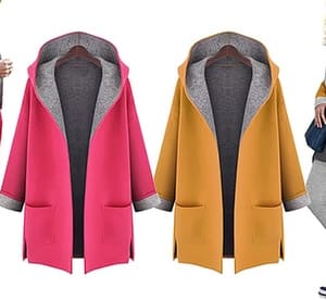 Contrast Hooded Coat from AED 89 (Up to 45% Off) Clothing Shop Online at Dubai Offers