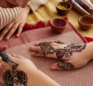 Designer Henna on Full Hands Up to Elbows at Hermosa Ladies Beauty Salon (Up to 58% Off) Beauty Care Shop Online at Dubai Offers