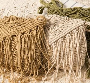 Fringed Crochet Zipped Bag Clothing Shop Online at Dubai Offers