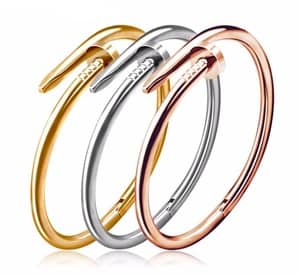 Gold Plated Hinged Cuff Nail Bangle from AED 79 (Up to 83% Off) Fashion & Jewelry Shop Online at Dubai Offers