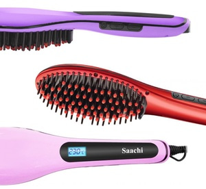 Saachi Hair Straightener Brush with Temperature Control from AED 99 Beauty Care Shop Online at Dubai Offers