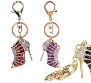 Up to Five High-Heel Rhinestone Key Rings from AED 39 Fashion & Jewelry Shop Online at Dubai Offers