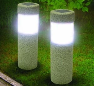 Up to Six Solar-Powered LED Garden Lawn Stone Pillars from AED 59 Miscellaneous Shop Online at Dubai Offers