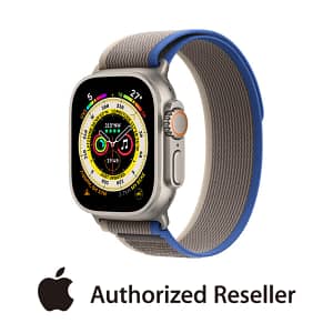 Apple Watch Ultra Titanium case 49mm BlueGrey Trail Loop GPS+CELL-M/L Wearables & Smart Watches Shop Online at Dubai Offers