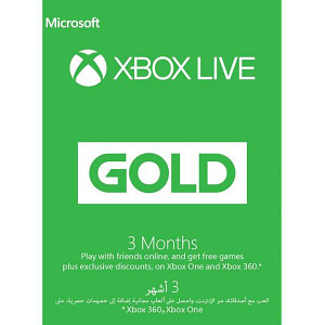 Microsoft Xbox Gold 3months Men's Shop Online at Dubai Offers