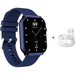 X.Cell G9 Signature Smartwatch Blue + Soul 14 Pro Wireless Earbuds White Men's Shop Online at Dubai Offers