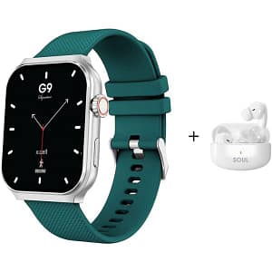 X.Cell G9 Signature Smartwatch Green + Soul 14 Pro Wireless Earbuds White Men's Shop Online at Dubai Offers