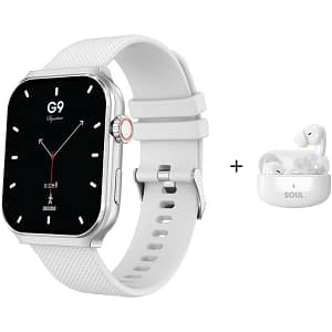 X.Cell G9 Signature Smartwatch White + Soul 14 Pro Wireless Earbuds White Men's Shop Online at Dubai Offers