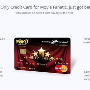 50 Percent Discount on movie tickets any day of the week with Mashreq Banks Shop Online at Dubai Offers