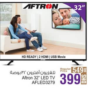 Aftron LED TV 32″ (valid till 17th Sept, 2016) Ansar Gallery Shop Online at Dubai Offers