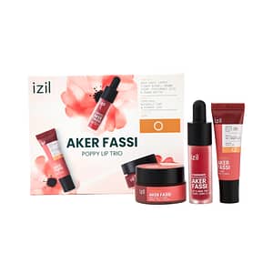 Aker Fassi Poppy Lip Trio – Exfoliate, Naturally Tint & Hydrate Lips & Cheeks Health & Beauty Shop Online at Dubai Offers