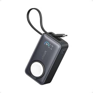 Anker MagGo Power Bank 10 K MAH , 35 W , With built in C cable and apple watch charger -black Accessories Shop Online at Dubai Offers