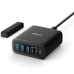 Anker Multi Device fast charger(112W, 3 USB A PORT + 3 USB C PORT, GaN) Black Accessories Shop Online at Dubai Offers