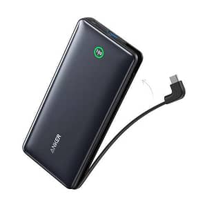 Anker Nano Power Bank 20 K MAH , 30 W built in C cable with Display – Black Accessories Shop Online at Dubai Offers